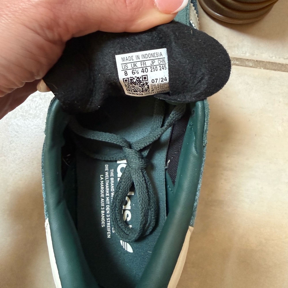 adidas Women’s Platform Suede Sneakers in Teal, White and Brown - Picture 10 of 11